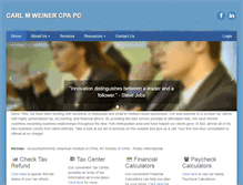 Tablet Screenshot of carlmweinercpa.com